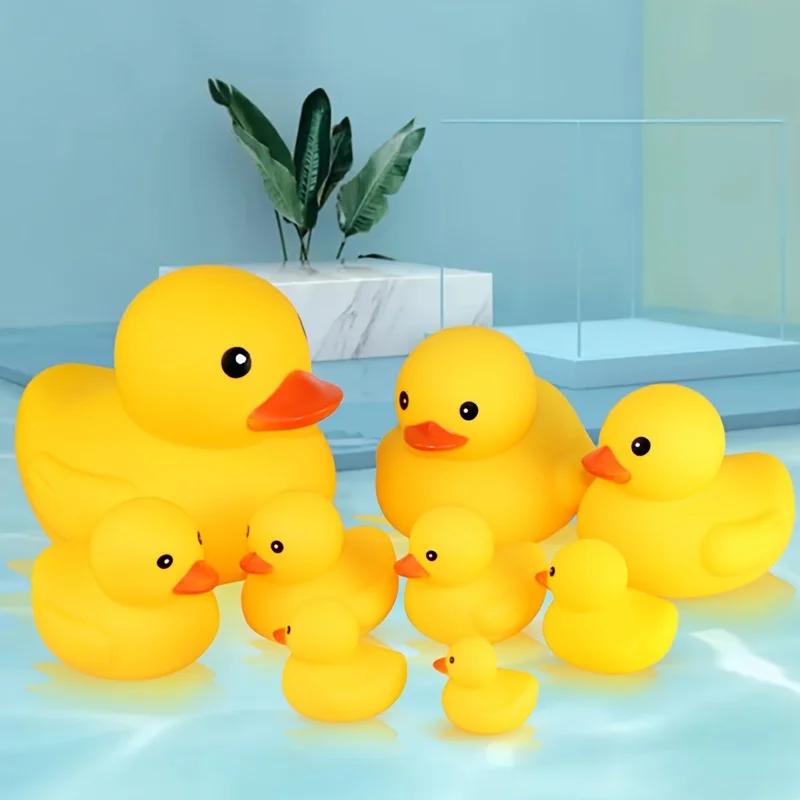 Bathroom Rubber Large Yellow Duck Bathing Playing Water Kawaii Squeeze Float Ducks Baby Bath Toys Cute Duck Baby Gift