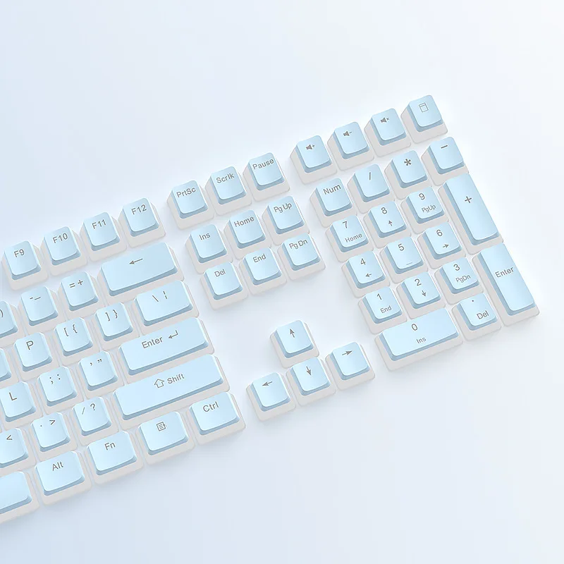 

Full key caps Custard Pudding Keycap Set - 119-Key Shine-Through Base Kit with OEM Profile Height for MX Keyboards