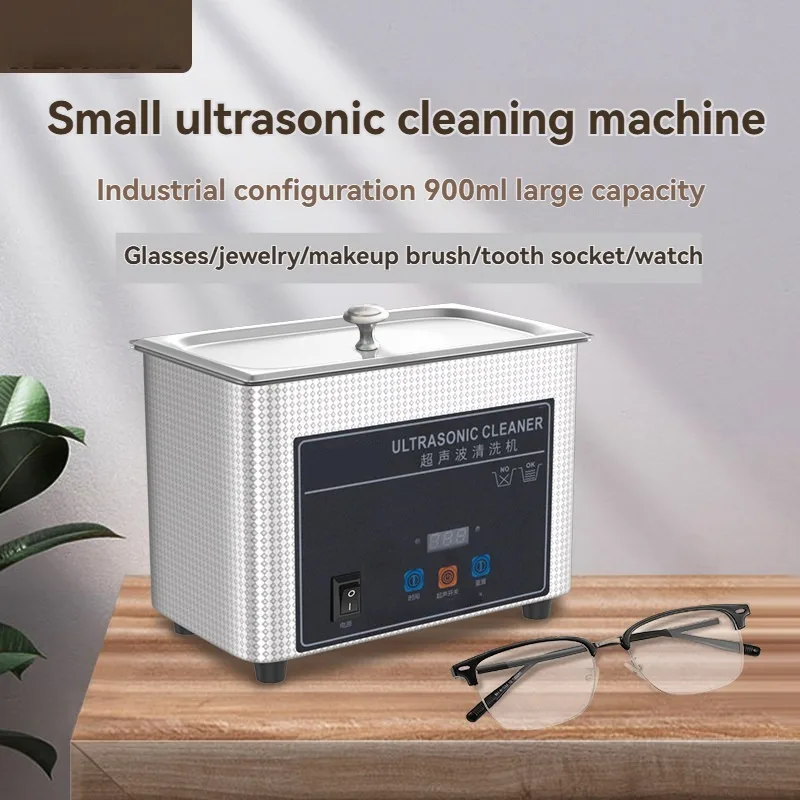 0.9L/35W Ultrasonic Cleaning Machine Commercial Eyeglass and Jewelry Cleaning Machine for Cleaning Jewelry Accessories and Parts