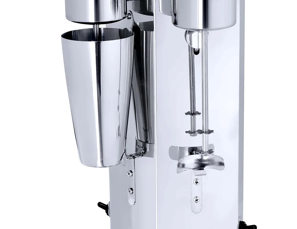 

Electric Milk Shaker Machine High Speed Single/Double Milkshake Mixer Silver &High Quality Stainless Steel Commercial Grade