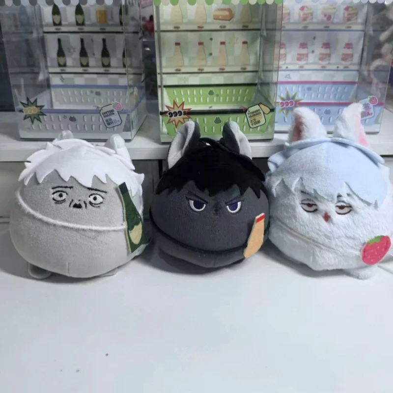 Anime Gintama Kagura Sakata Gintoki 10Cm Chubby Round Shape Stress Relief Plush Squish Pendant Couple Backpack Hanging Doll Gift