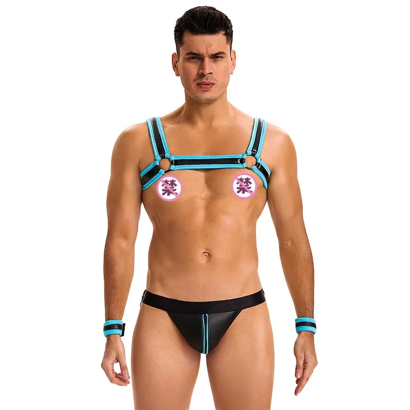 مثلي الجنس الهذيان تسخير الوثن الملابس الهذيان حزام الجنسي الصدر الرجال تسخير أحزمة قابل للتعديل BDSM الجسم عبودية قفص الأشرطة مجموعات #2