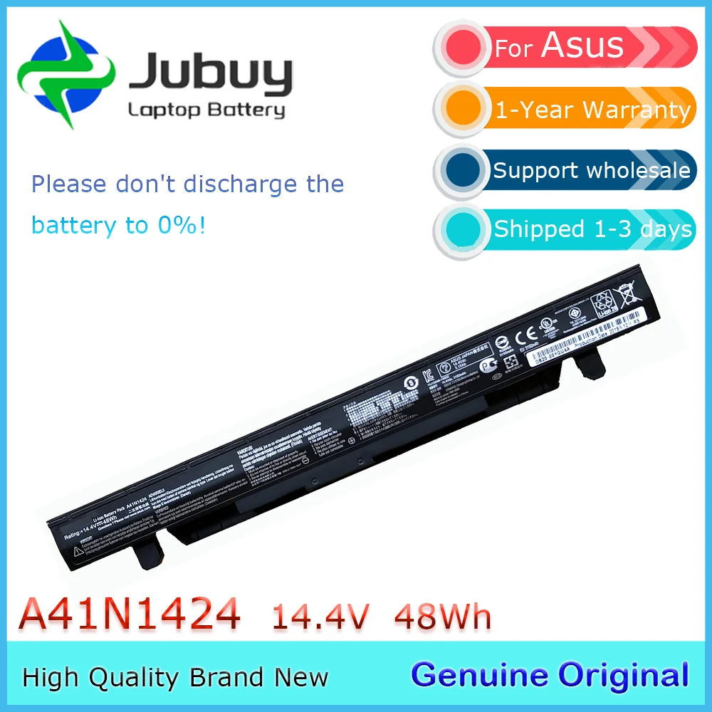 A41N1424 14.4V 48Wh Original Laptop Battery for ASUS ROG GL552VW GL552V GL552J FZ50V FX-PLUS ZX50J 0B110-00350000