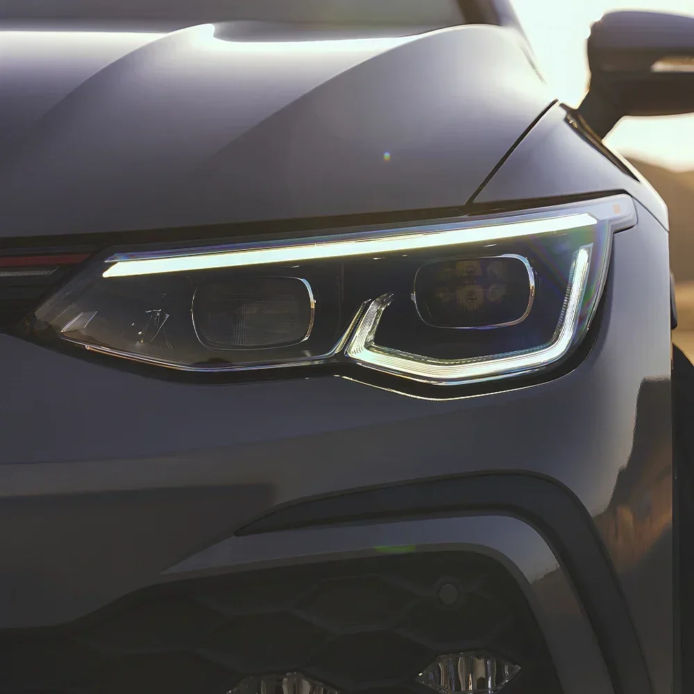 مجموعة مصابيح أمامية للسيارة لسيارة VW Golf8 2021-2024 LED المصابيح الأمامية للسيارات ترقية عالية التكوين العارض ملحقات عدسة مزدوجة #4