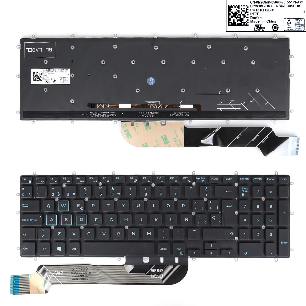 

SP Laptop Keyboard for Dell 7566 with Backlit and Blue Printing