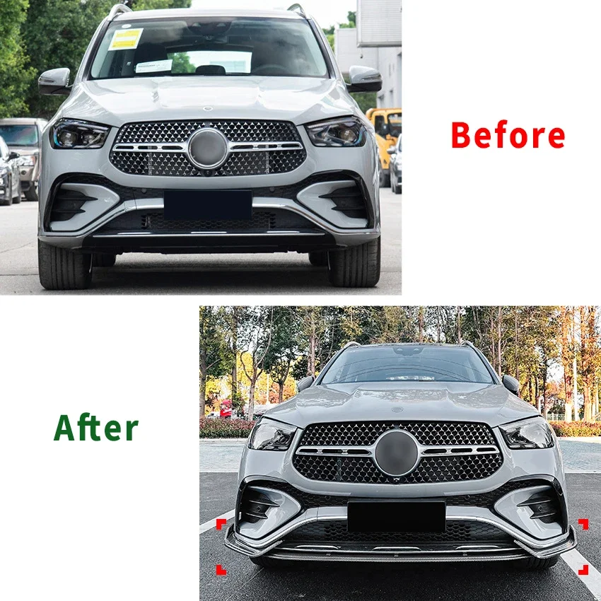 Front Bumper Diffuser Spoiler Body Kit Splitter for Mercedes GLE Class Coupe W167 C167 GLE53 2024 New Arrivals Accessories