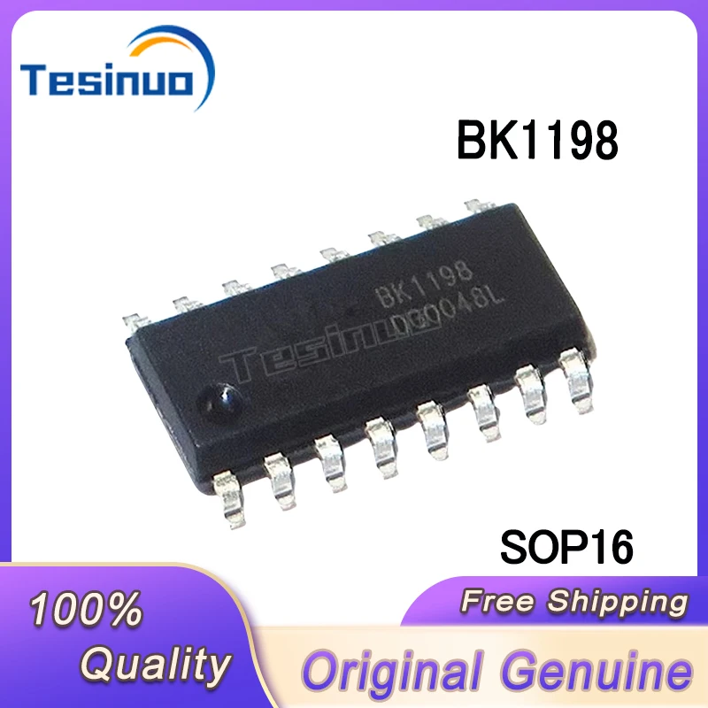 5/PCS New Original  BK1198 BK1198L SOP16 1.6V-3.6 Radio FM receiver chip In Stock