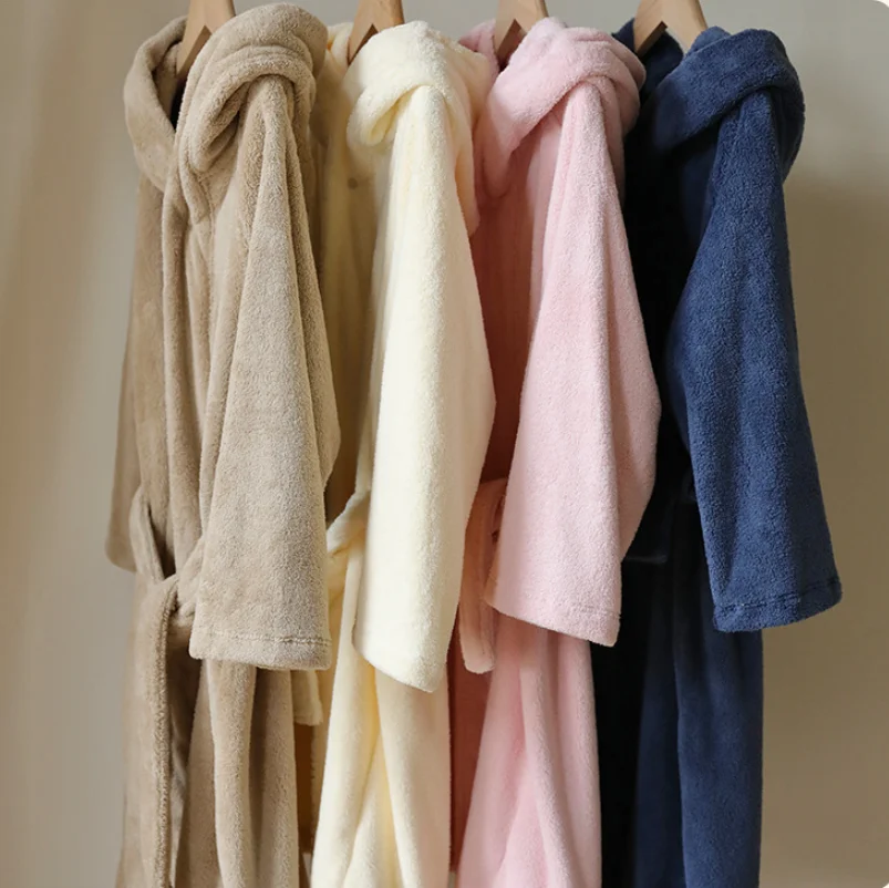 الأطفال مقنعين معطف الرأس 2025 خريف/شتاء جديد وصول الكرتون موضة المرجان الصوف ماصة الرضع منشفة استحمام رداء سريعة الجافة #2