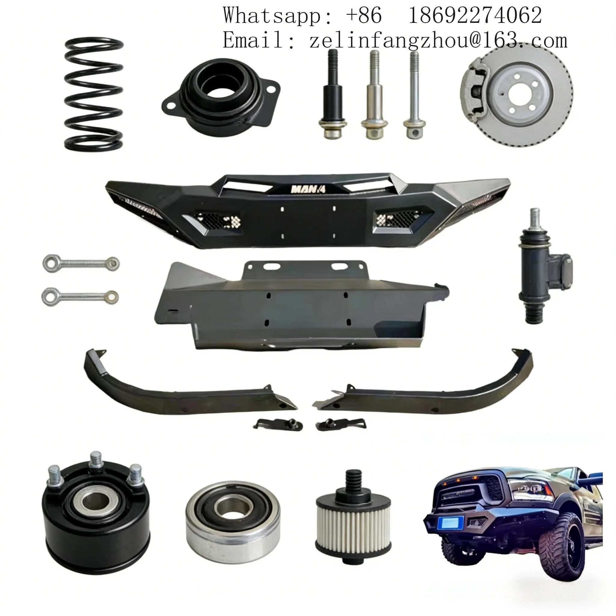 

Steel Front Bumper QK Body Kit For 1500 DS 2011-2018 Fog Light Cutouts Bolt-On Brand New Bolts Included 1 Year Warranty