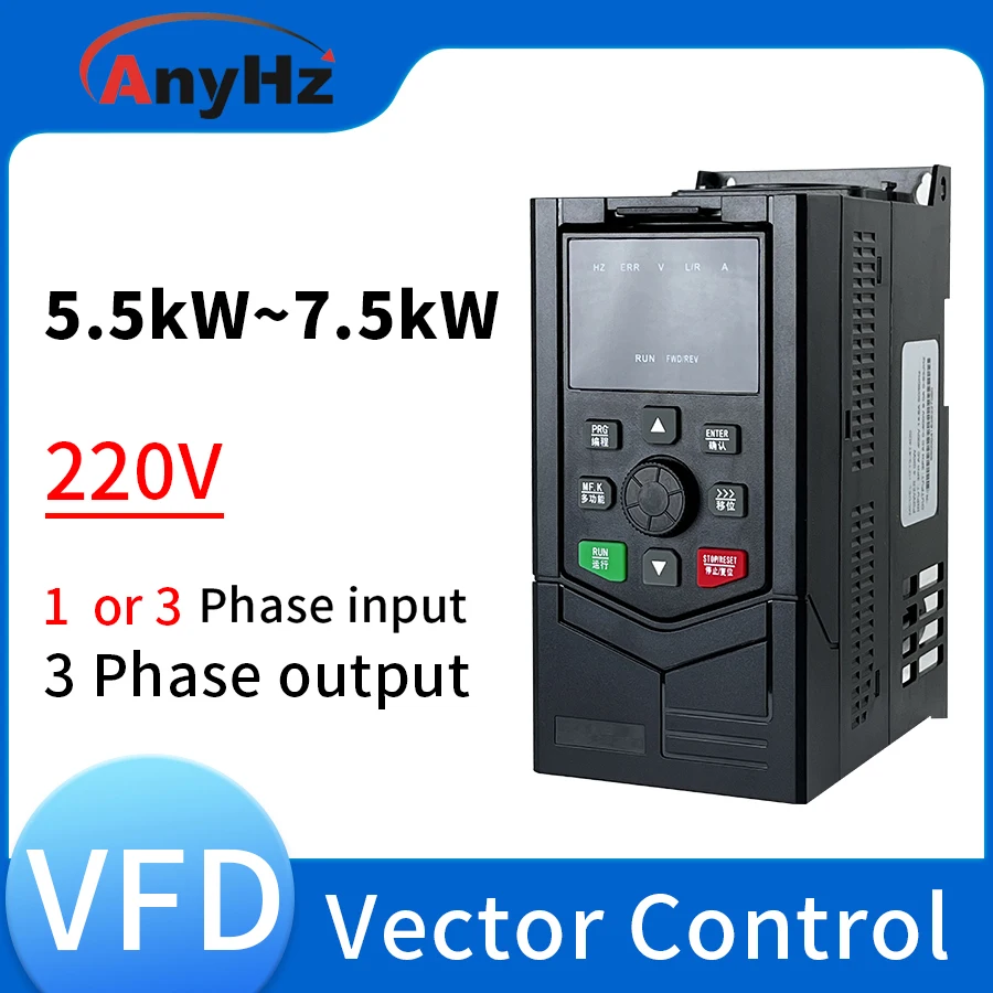 conversor de frequencia vfd para motor trifasico inversor vetorial 55kw 75kw 220v monofasico entrada trifasica conversor de frequencia variavel 01