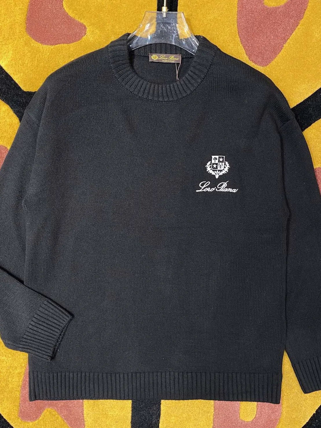 

Men's Knitted Sweater Mixed Wool Blend Casual Sle Long Sve round Ne Breathable Comfortable Letter Embroidery Bae