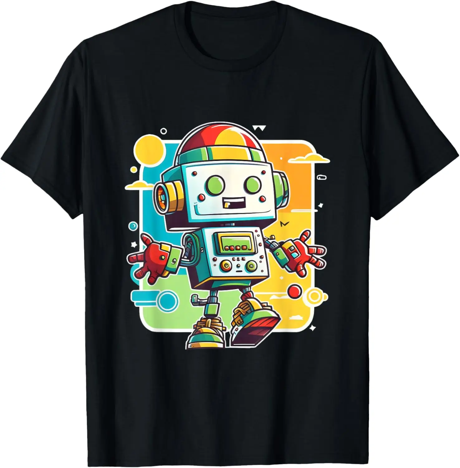

Robot Robotics Science Tech Cute Robot Toddler Boy Girl T-Shirt