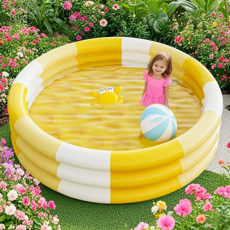Aufblasbares Schwimmbad, Hinterhof-Pool für Kinder, Schwimmpad, verdicktes Wasserspielzeug zum Spielen, drinnen, für Zuhause, Terrasse, Outdoor, Camping