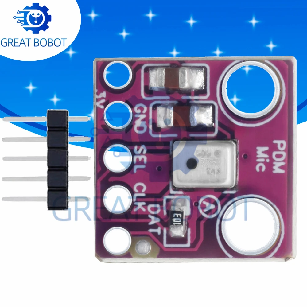 1.8V-3.3V PDM Digital Output MP34DT01 PDM Digital MEMS Microphone Module for Makers