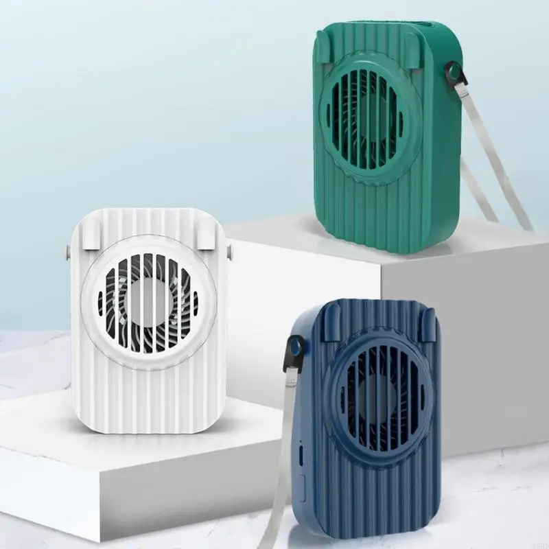 LED Desply Fan Travel Travel Portable USB Fan ، تبريد معلق للعمل الرياضي الصيفي في الهواء الطلق تسلق تسلق