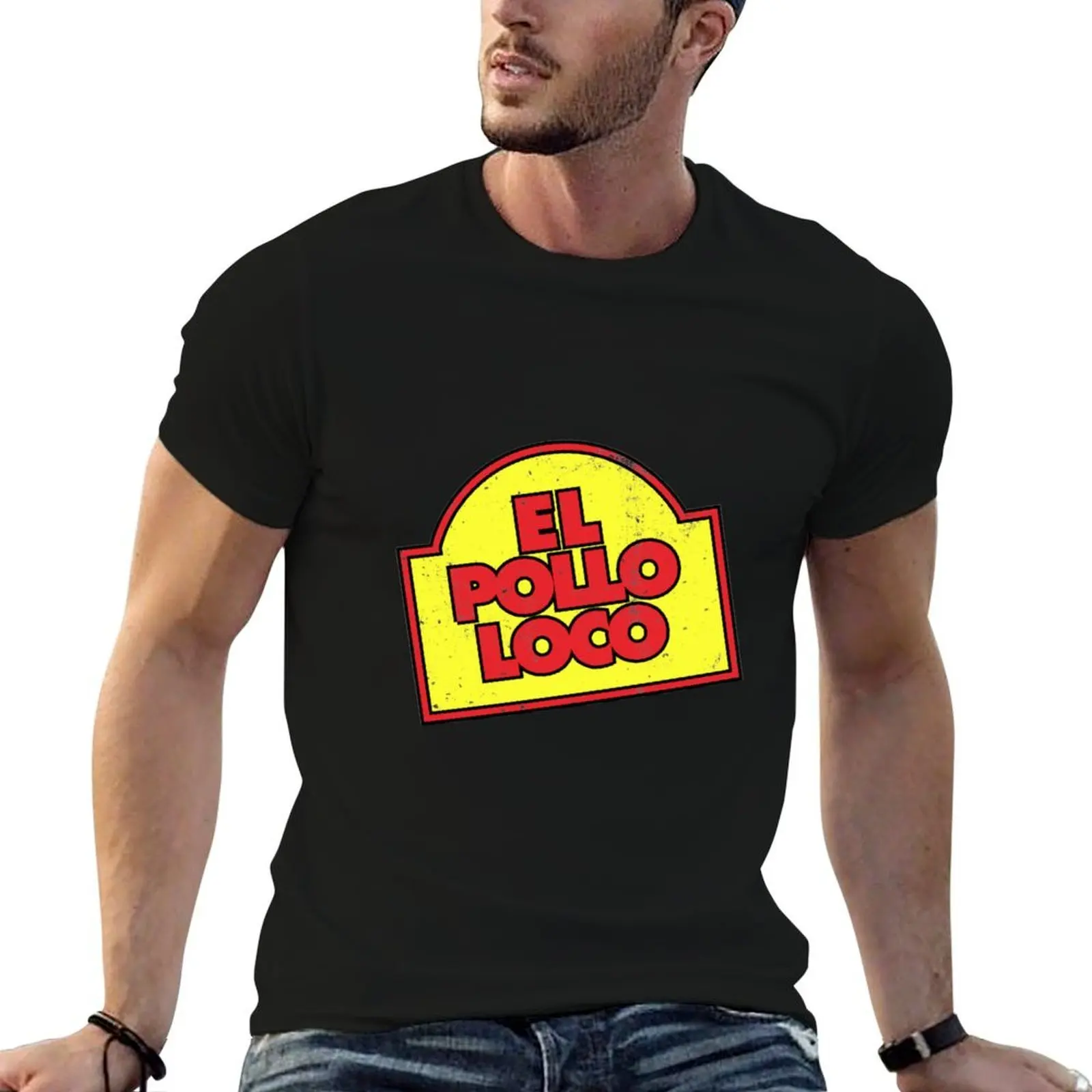 Футболка El Pollo Loco в стиле 90-х, незаменимая вещь для фестивалей, с коротким рукавом