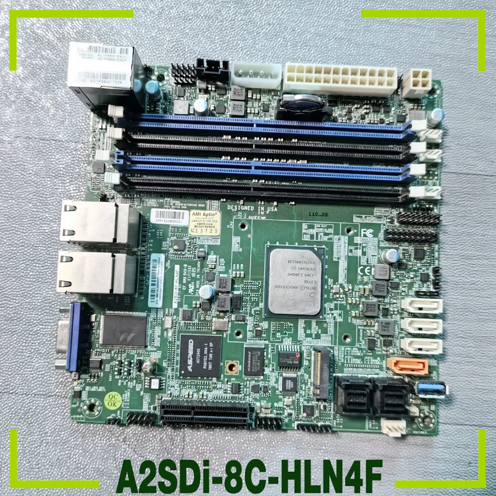 

For Supermicro Mini-ITX motherboard C3758 Socket FCBGA-13108 Core 8 thread frequency 2.2 A2SDi-8C-HLN4F