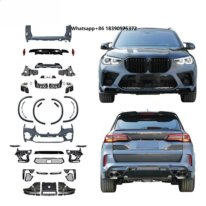 For 2019-2022 X5 G05 Upgrade X5M Bodykit Front Rear Bumper Wheel Arch Diffuser Exhaust Tip Wholesale Price Hot Sale