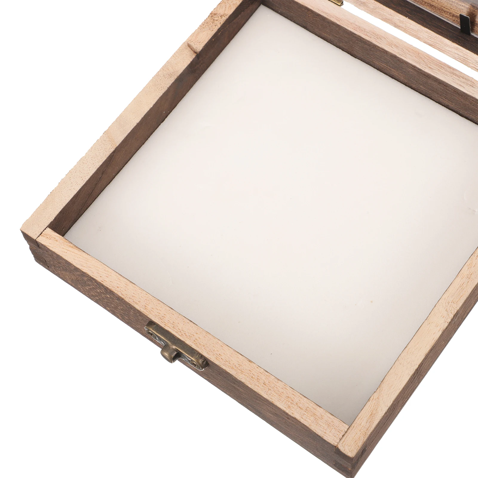 

1PC Retro Wooden Insect Specimen Display Box 15x15x4.5cm Clear Lid Carbon Vintage Showcase Compact for Butterflies