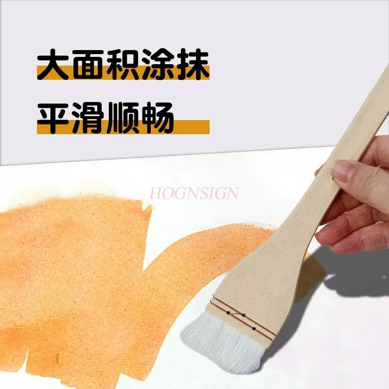 3 قطعة فرشاة الصوف المائية فرشاة الصوف الصوف الناعم فرشاة مسحوق الماء شقة واسعة رئيس نمط فرشاة أسفل فرشاة