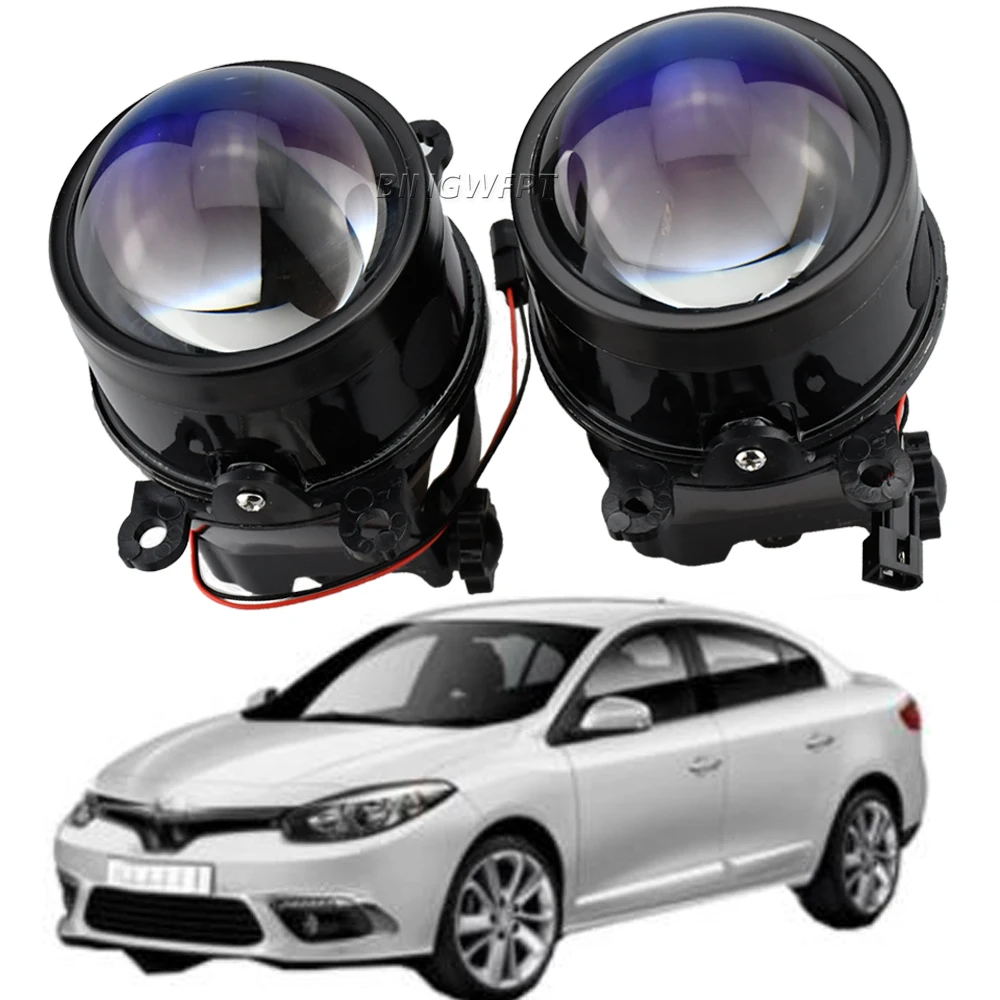 2 Pieces DRL 40W 12V For Renault Fluence L30 Saloon 2010-2015 Car Front Bumper LED Lens Fog Lamp Daytime Running Light H11