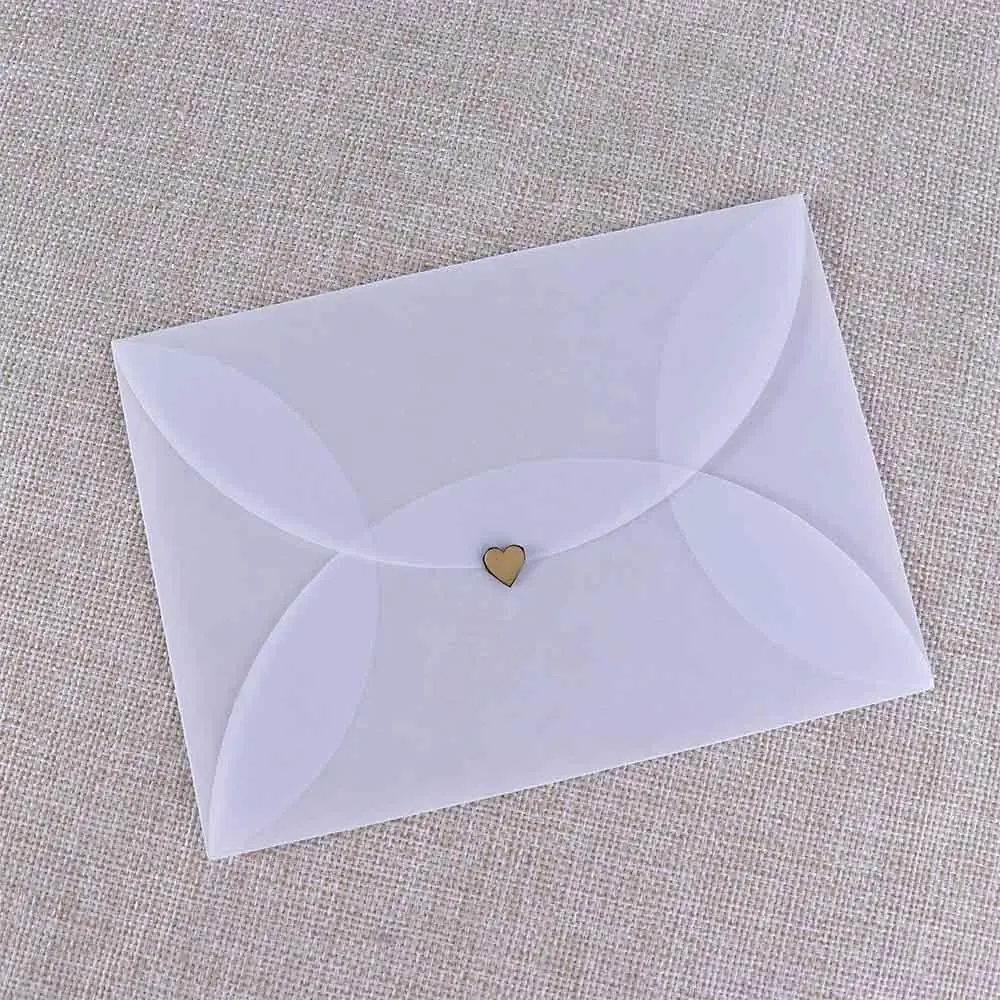 Gift Packing Wedding Postcard For Card Vintage White Sulfuric Acid Paper Envelopes For DIY Semi-transparent Paper Envelopes