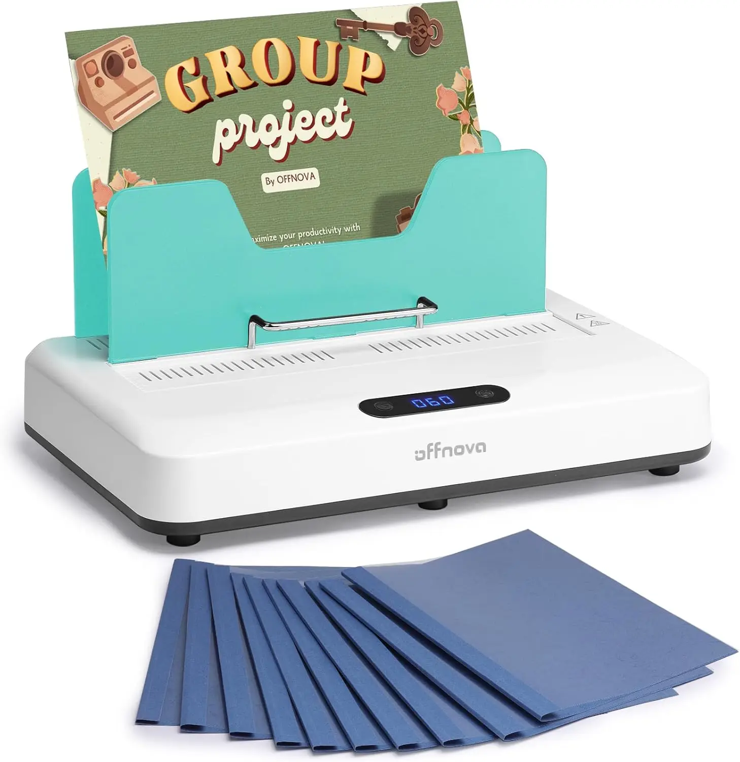 

Thermal Binding Machine 500 Sheets, No Preheat, Air Cooling, Book Binder with 10 Covers for A4/A5/Letter, Office & Home
