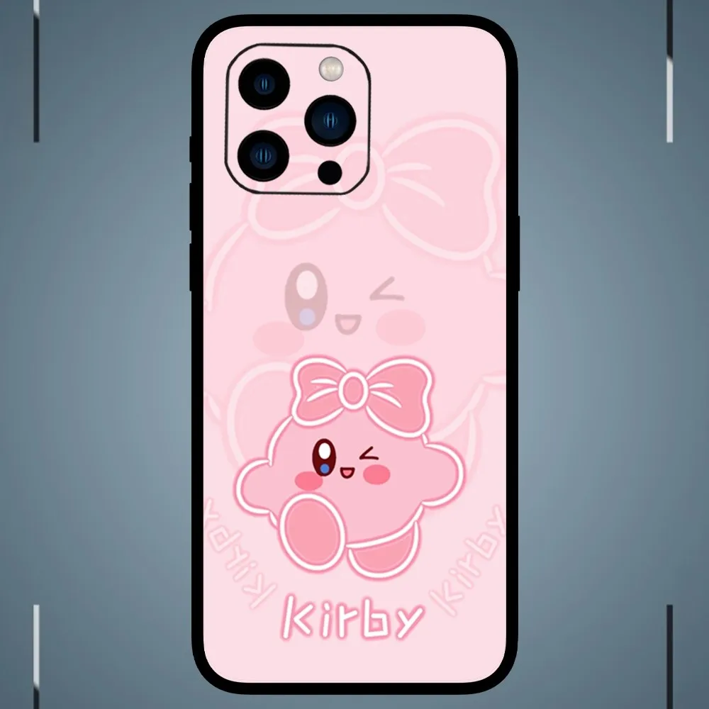 Милый чехол для телефона K-Kirby для iPhone 15, 14, 13, 12, 11 Pro Max mini XS XR X 8 Plus SE, чехол