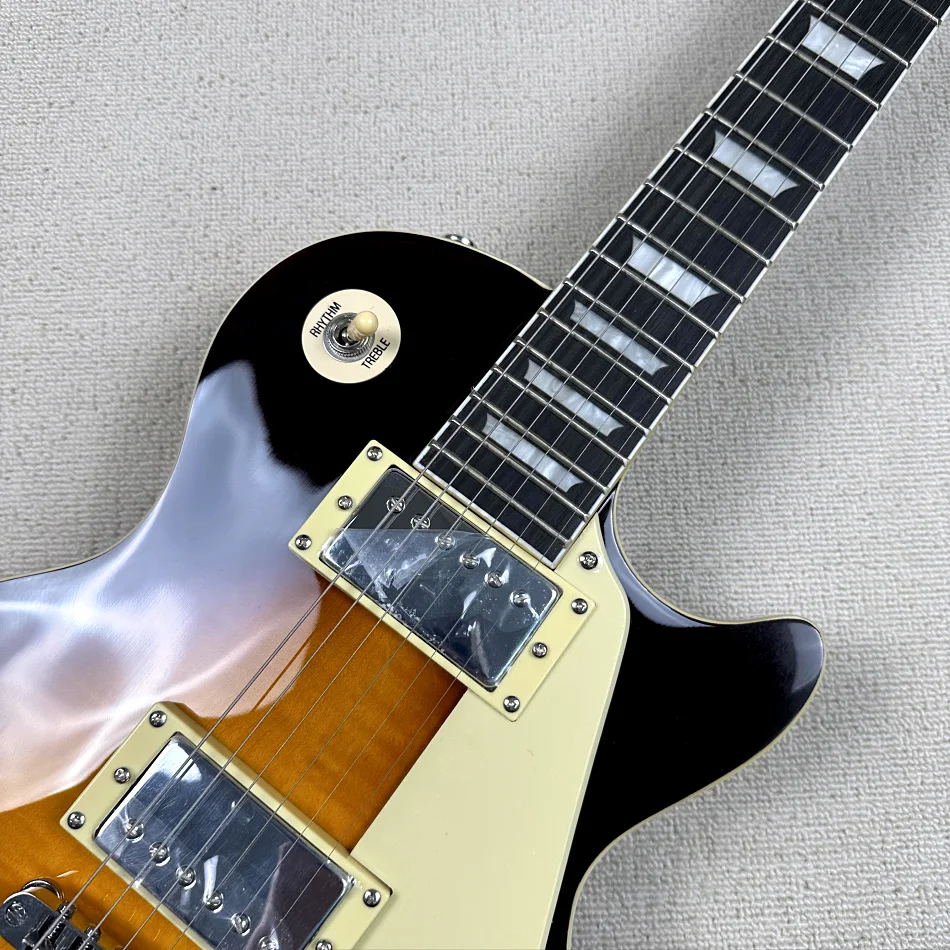 صنع في الصين، جيتار كهربائي عالي الجودة، لوحة أصابع من خشب الورد، جسم الماهوجني الصلب، أجهزة كروم، توصيل مجاني