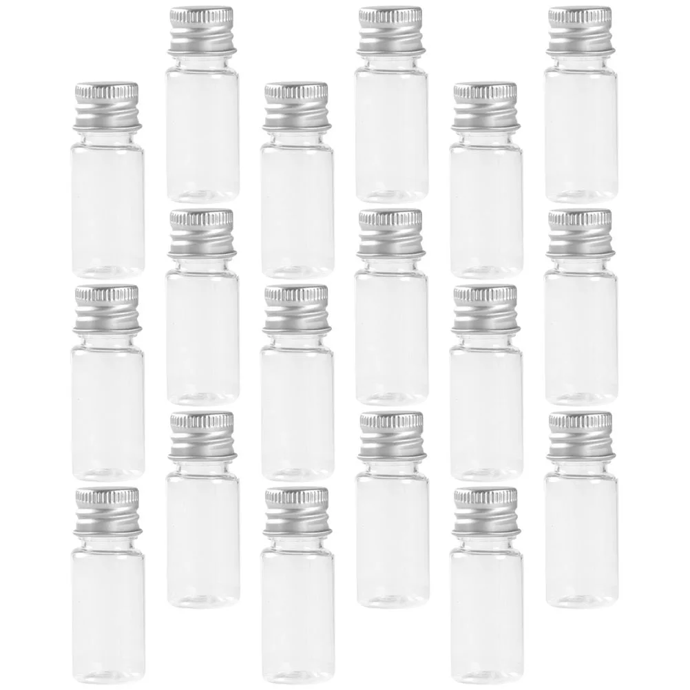 30Pcs Plastic Test Tubes with Screw Caps Transparent Storage Tubes Candy Bath Salt Powder Beads Flat Bottom Plastic Tube