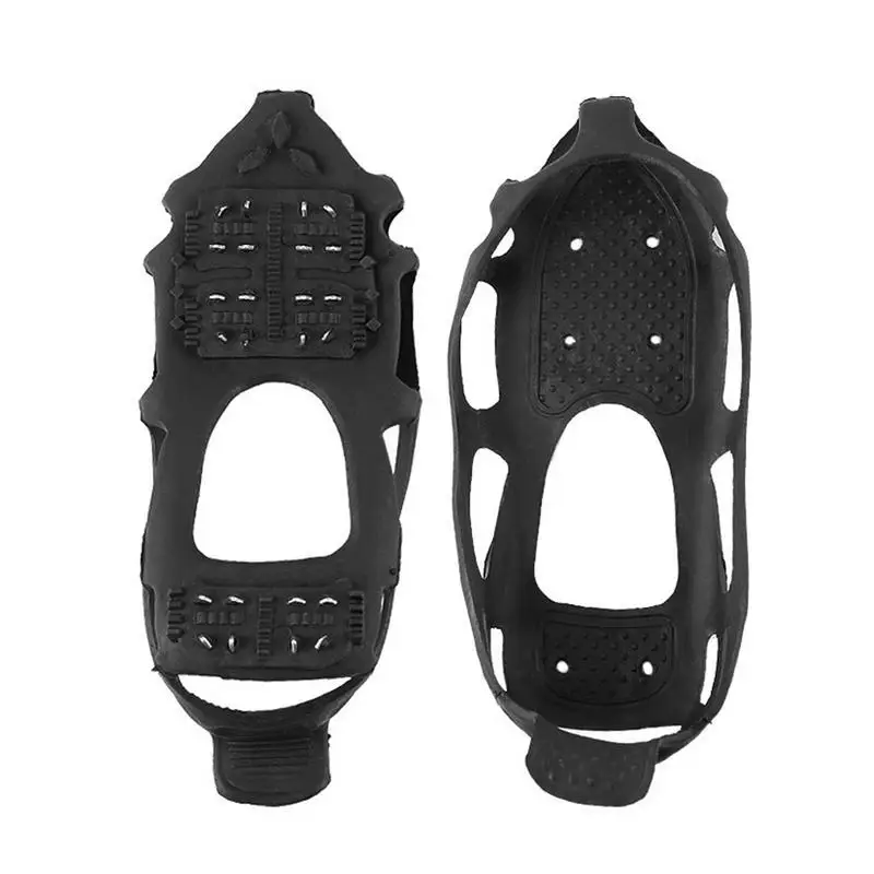 Snow Cleats 24 Teeth Non-Slip Gripper Cleats Crampons Snow Shoes Cover Lightweight Traction Cleats Snow Shoe Cleats Grips