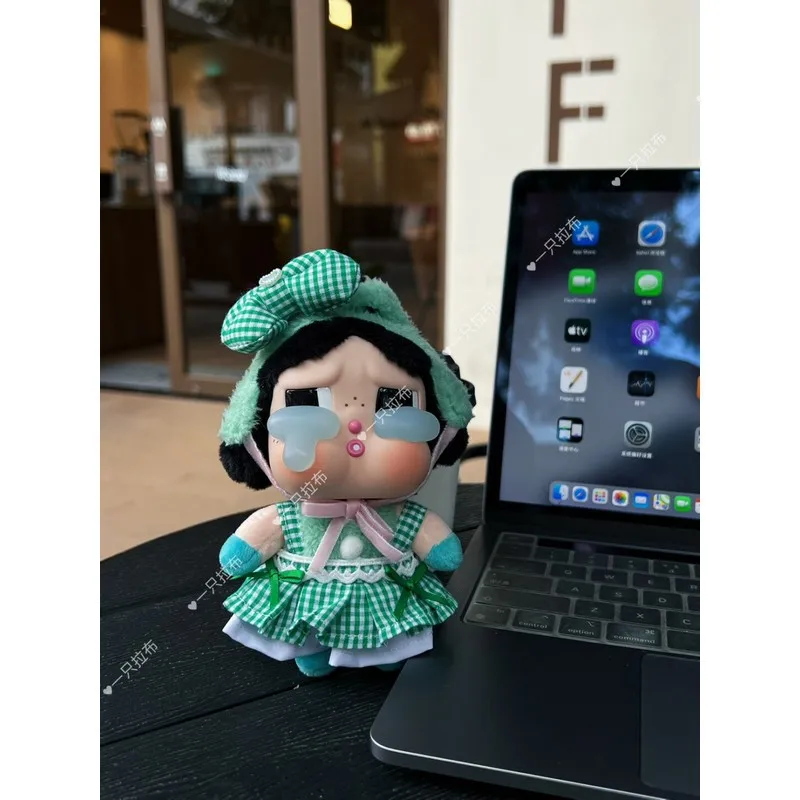 For CRYBABY Tears Factory Series Vinyl Face Plush Blind Box First Second Generation Pure Handmade Skirt Baby Clothing No Doll