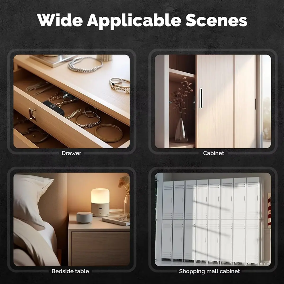 Tuya Bluetooth Lock Smart App Remote Control Monitoring Keyless IC Card Unlock for Door Locker Furniture Drawer