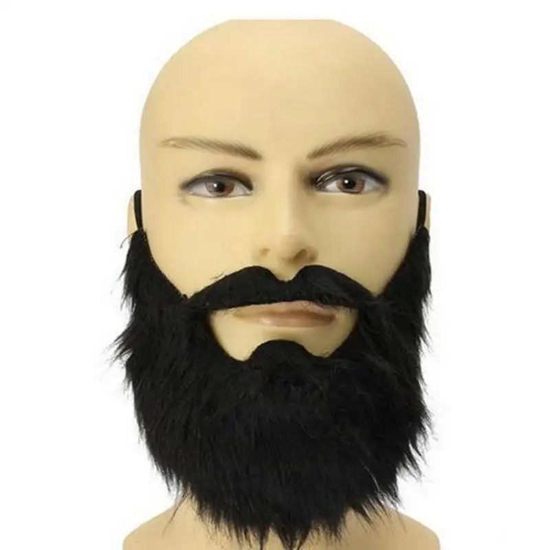 1PC Unisex Fancy Dress Fake Beard Halloween Costume Party Facial Hair Moustache Wig Funny Festival Christmas Supplies Prom Props