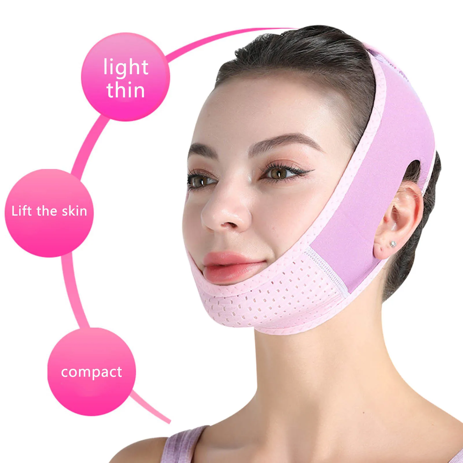 Reusable V Line Lifting Mask Anti-wrinkle Face Slimmer Facial Strap Gift for Women Wife Girlfriend