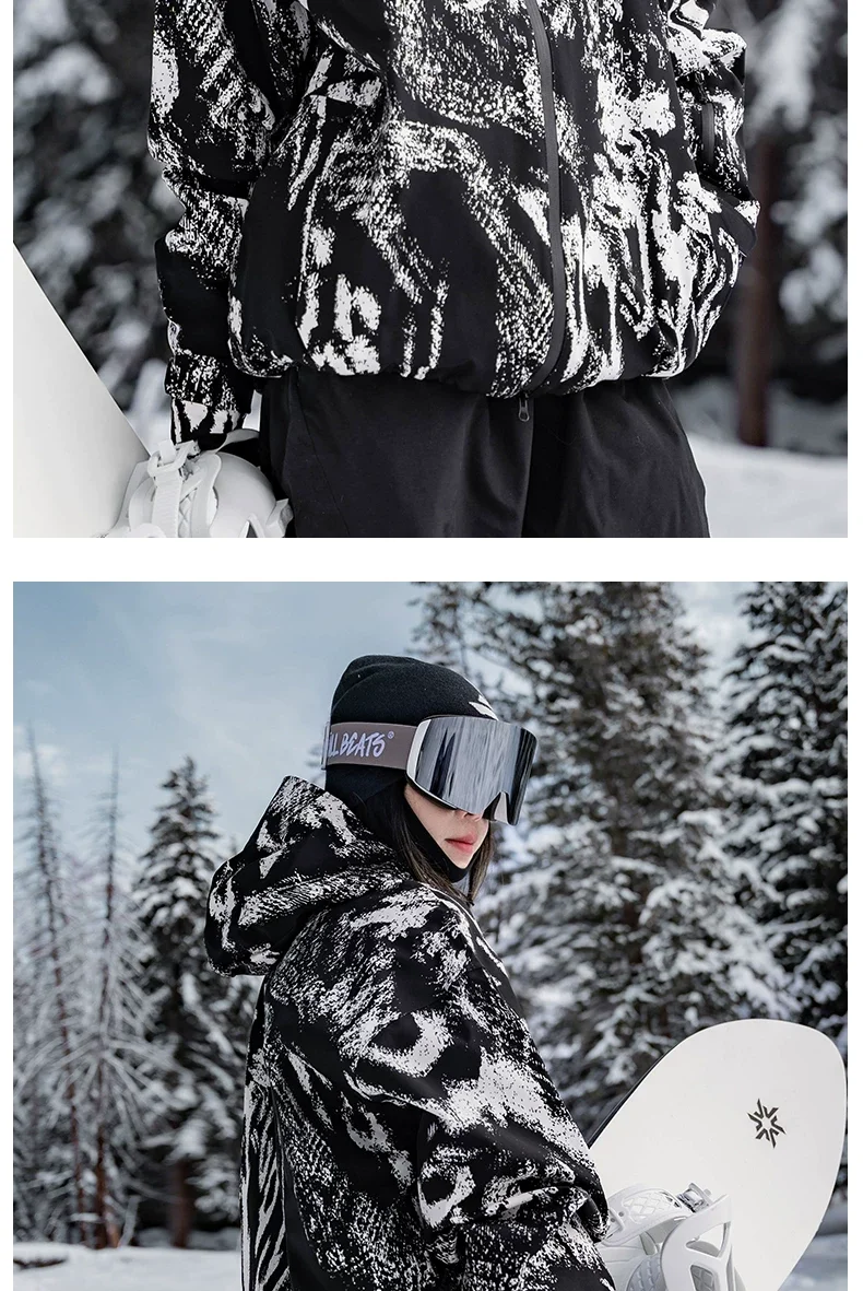 2026 John Snow Skianzug für Damen und Herren, Wasserdicht, Winddicht, Warm, Vollständig Gummiversiegelt, Neuer Ski-Oberteil – Detail 19