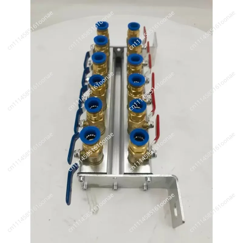6 in and 6 out injection molding machine water distribution row double row thickened copper ball valve water inlet water flow