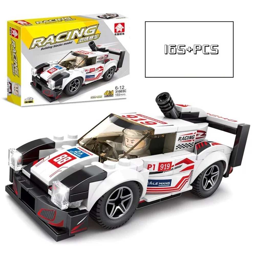 City Racing Car Building Blocks, Speed Sports, Bricks, Classic Rally, Super Racers, Caminhões montados, Brinquedos Kits, Presentes de Aniversário, 4