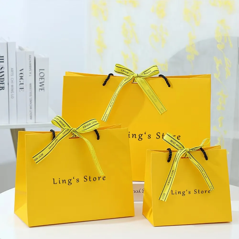 

50 шт., сумка с бумажной ручкой для ювелирных изделий с логотипом, подарочная упаковка, сумка для парфюмерии, макияжа, косметическое мыло для новорожденных, ткань для покупок, подарочная сумка