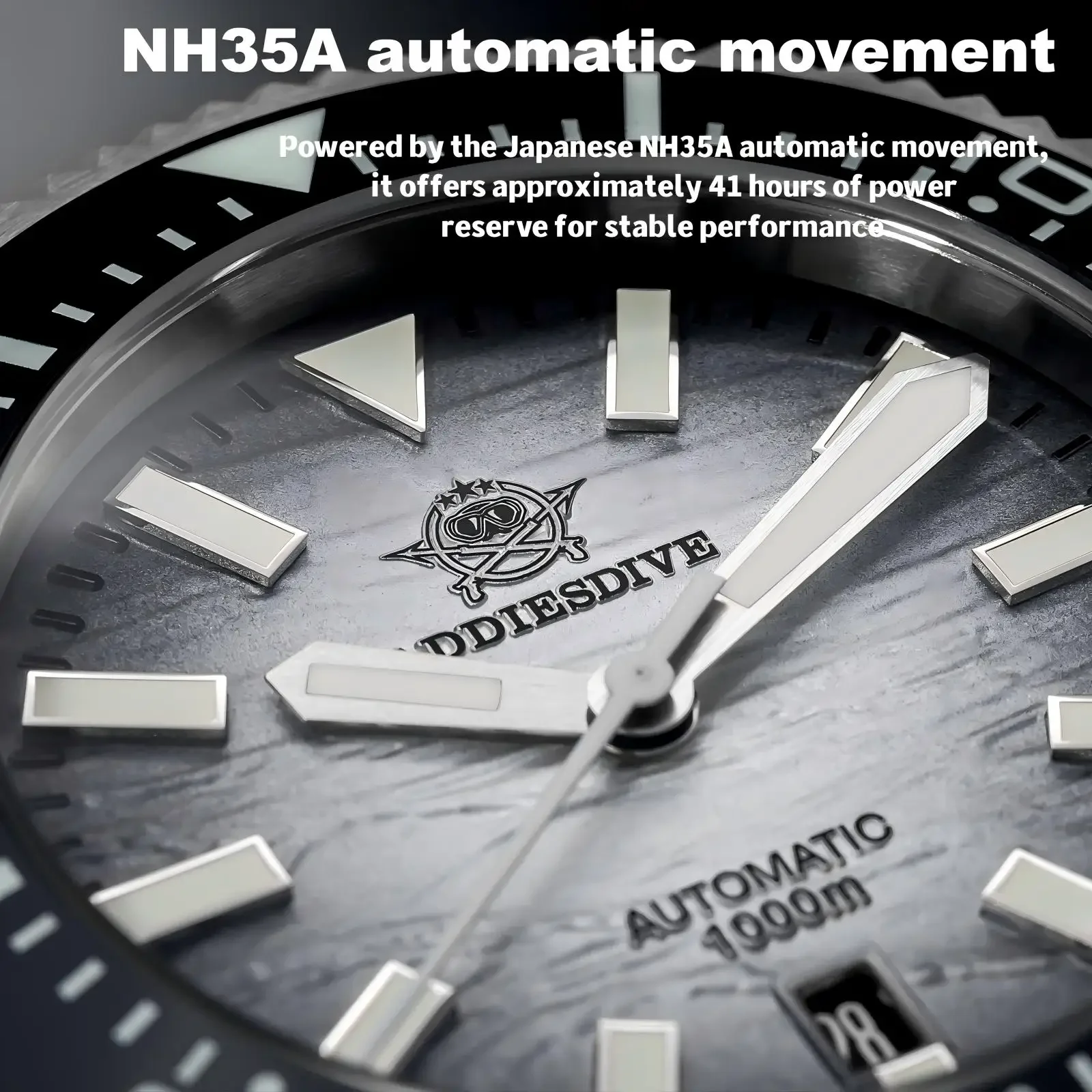 Addiesdive الرجال NH35A ساعة ميكانيكية أوتوماتيكية 1000 متر مقاوم للماء BGW9 ساعات مضيئة للغاية 316L الفولاذ المقاوم للصدأ ساعة غوص #4