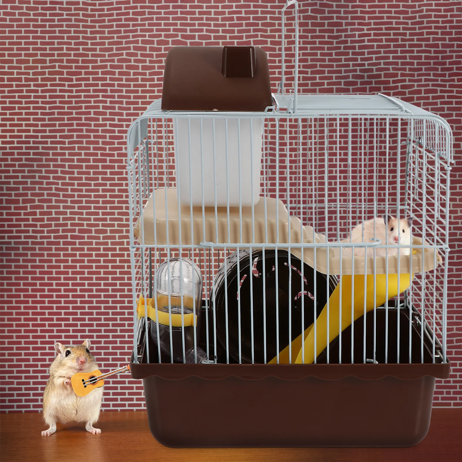 

Double Layer Hamster Cage Luxury Small Animal Durable Safe No Odor Breathable Design Pet Hideaway Hamster Villa