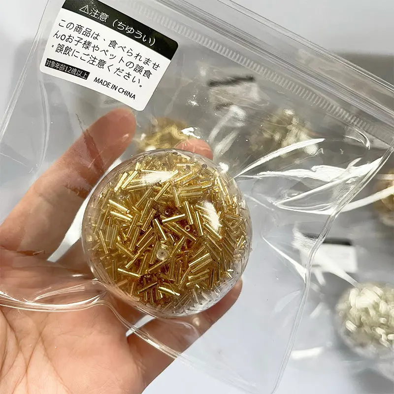 Creative Noisy Ball Squeeze Toys Funny Stress Relief Toys Shapeable Gold & Silver Tube Beads Handmade Balls Autism ADHD Toys