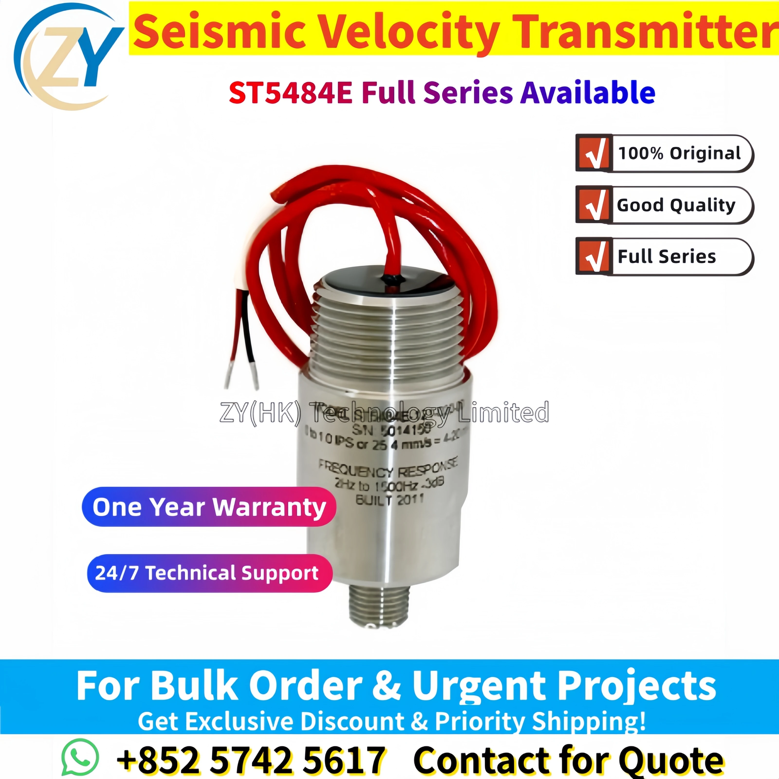 100% Original ST5484E ST5484E-121-0132-02 00 Metrix Seismic Velocity Transmitter 4-20mA Industrial Machinery Monitoring