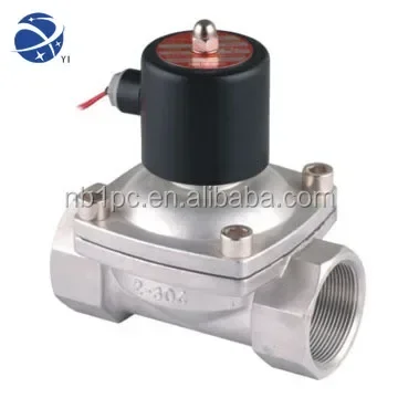 

YUNYI Solenoid 2'' SS Valve Air Water Gas Diesel Stainless Steel & FKM Seal 2S500-50 DC12V