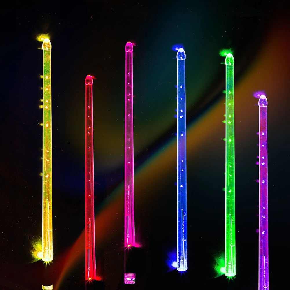 LED Light Up Drumsticks 15-kleurveranderende Glow In The Dark Drumsticks LED Light Up Drumstokken Oplaadbare Jazz Drumstokken