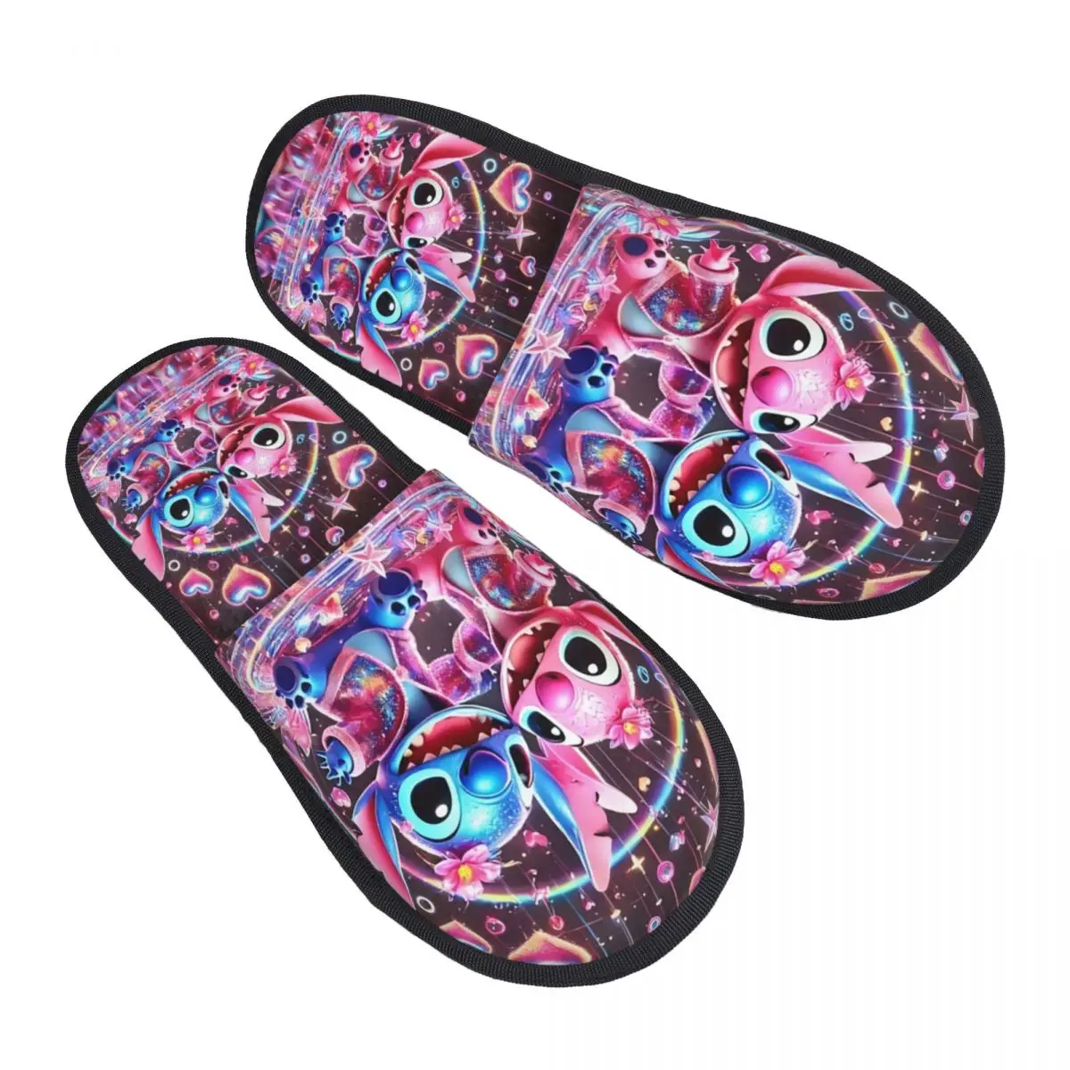 

Удобные тапочки из пены с эффектом памяти с героями мультфильмов Лило и Стич, женские тапочки Kawaii в стиле аниме, домашняя обувь для отеля