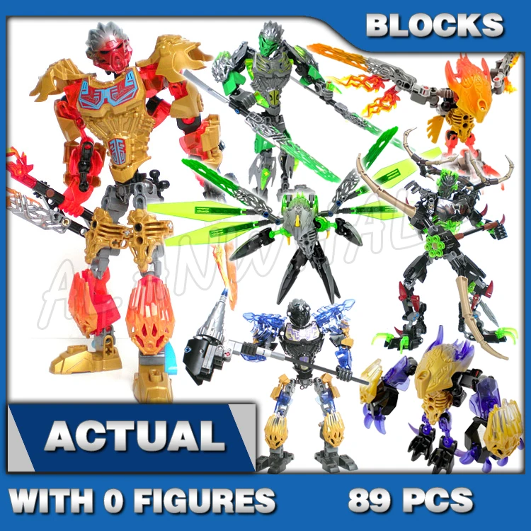 

7 типов Bionicle Combined Creature Uniter of Jungle Fire Earth Uxar Ikir Terak Tahu Lewa Onua 6091, совместимый с моделью