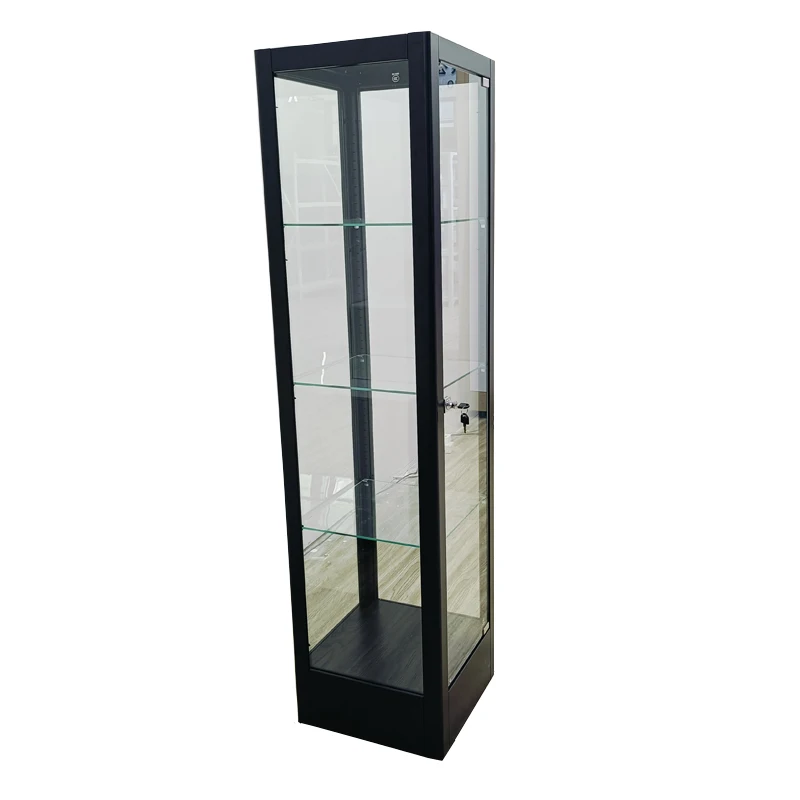 Modern double door household glass display cabinets, bedroom or living room metal toys, storage furniture