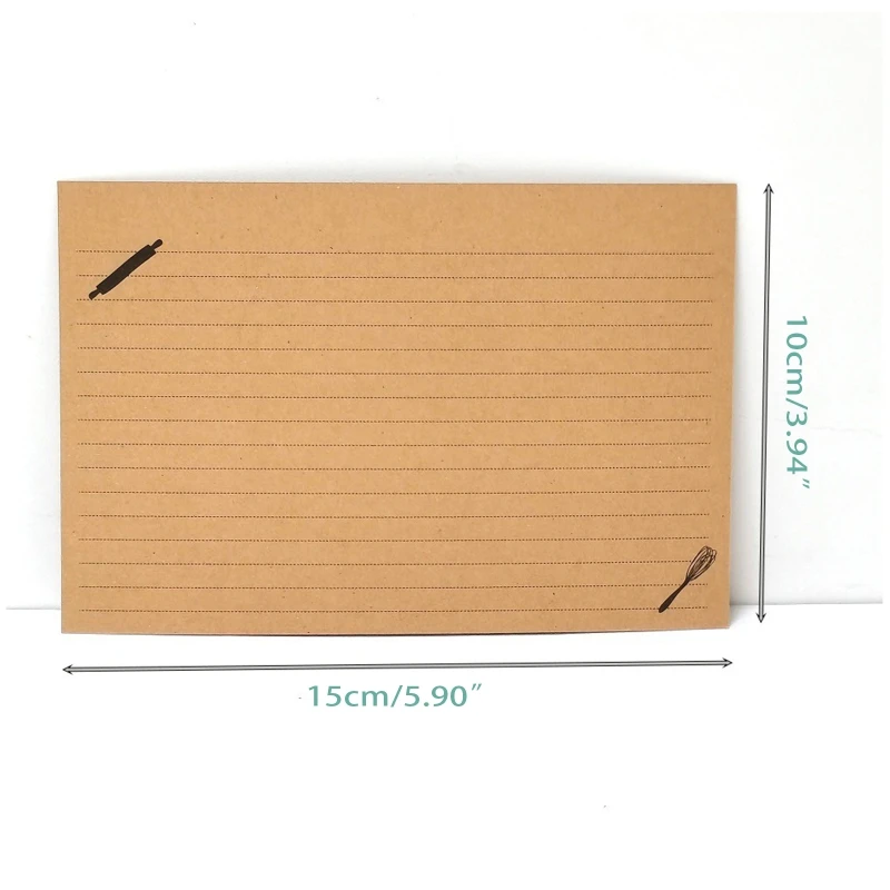 10 Pcs Rezept Karten DIY Rezepte Zeitschriften Kraft Schreibpapier 6 ''x 4'' Dual-seite