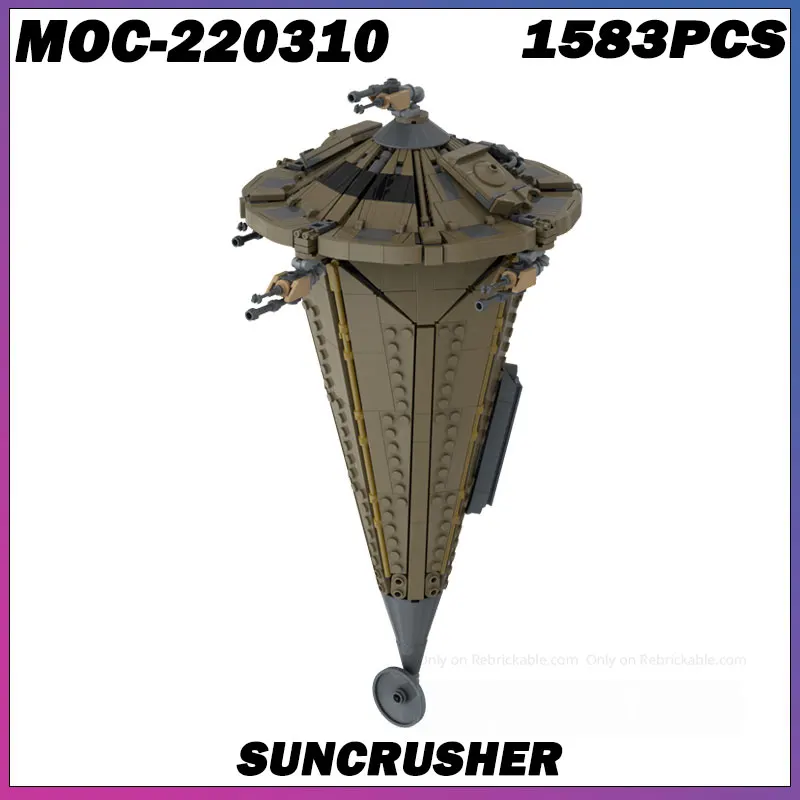 

1583 шт. MOC- 220310 Suncrusher Star Destroyer, масштаб миди, строительные блоки, модель, креативный эксперт, кирпичи, сделай сам, сборные игрушки, подарок